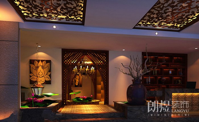 　東南亞風(fēng)格的休閑會(huì)所裝修圖片