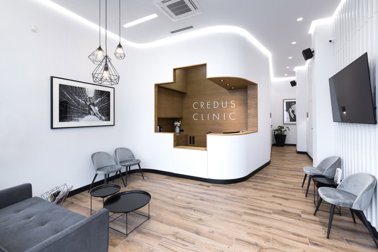現代診所前臺裝修設計效果圖