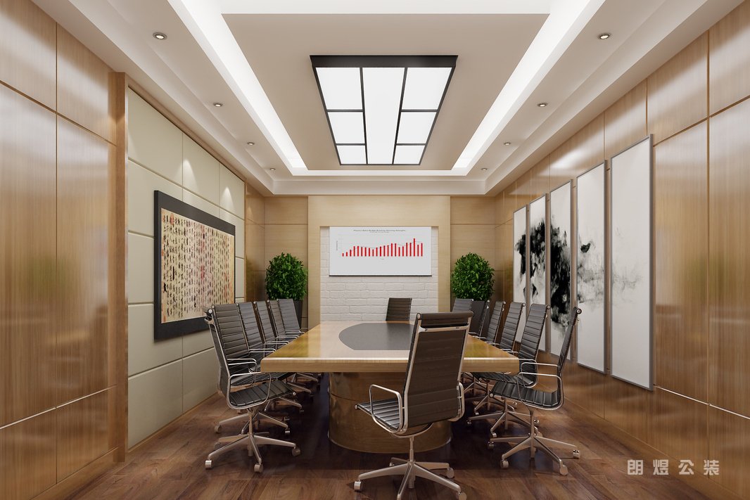 會議室石膏板吊頂裝修效果圖