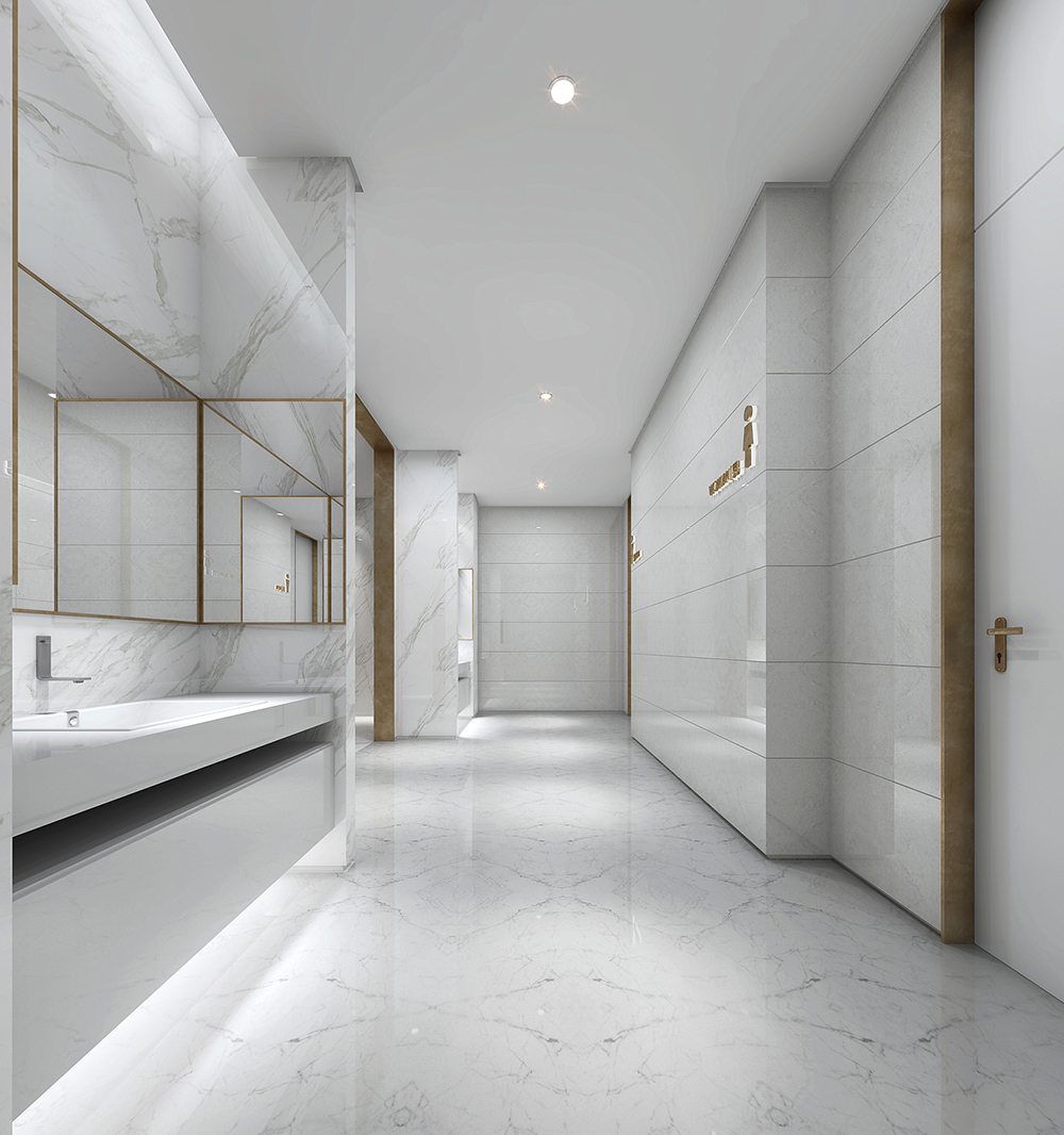 寫字辦公樓洗手間裝修設計效果圖