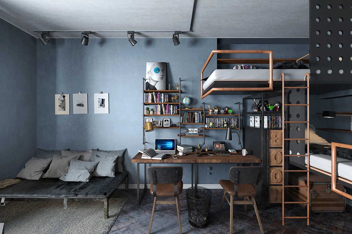 廠房宿舍樓房間裝修效果圖