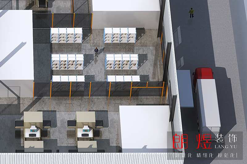 成都新都區工業園區2000平廠房裝修設計效果圖