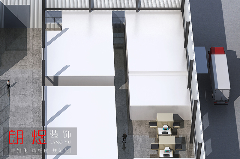 成都新都區工業園區2000平廠房裝修設計效果圖