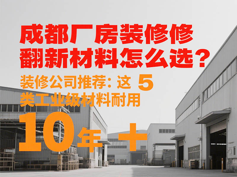 成都廠房裝修翻新材料怎么選?裝修公司推薦:這 5 類工業(yè)級(jí)材料耐用 10 年 +