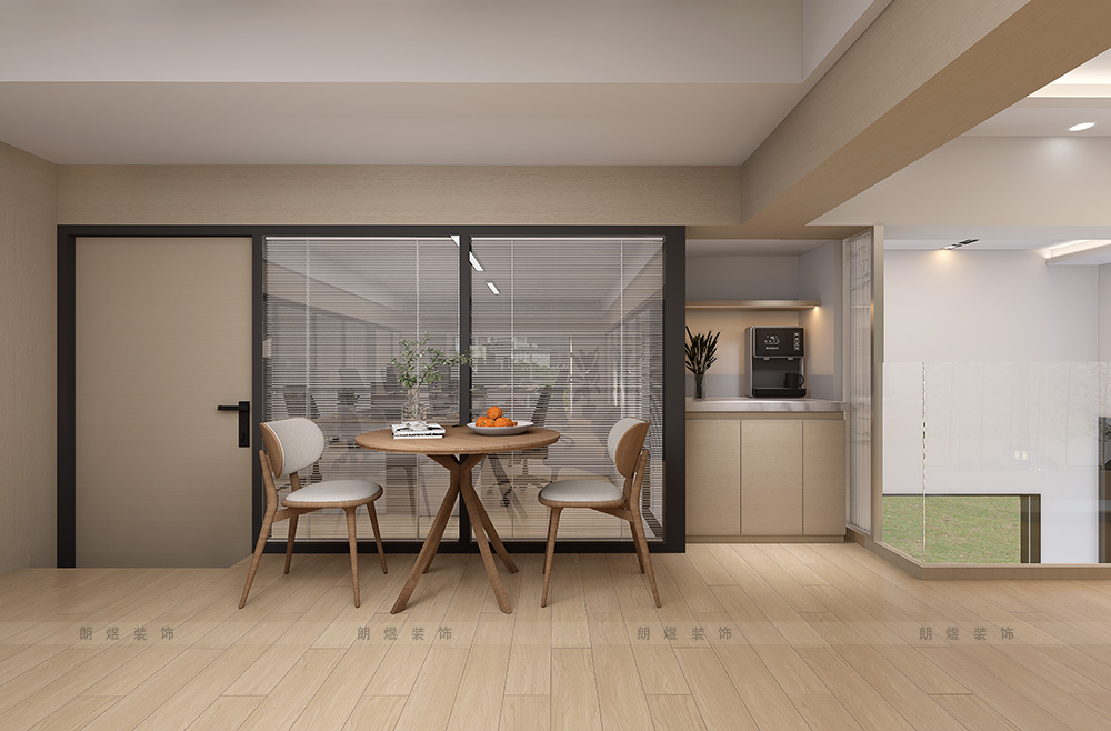 辦公室二層茶水臺裝修效果圖